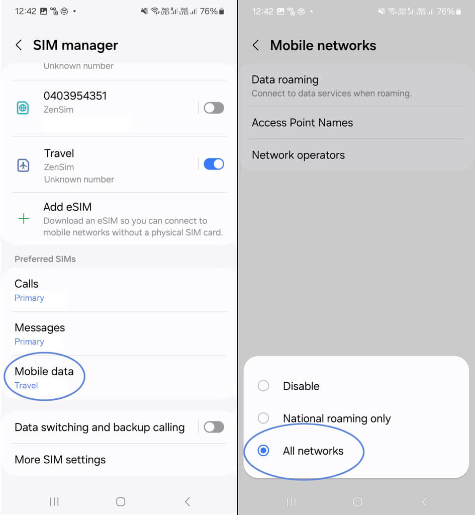 How to fix eSIM not connecting on Samsung