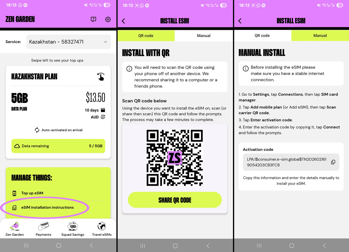 How to install an eSIM on a Motorola phone